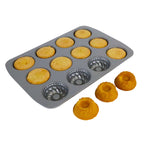 12 Cup Non-Stick Mini Fancy Ring Pan