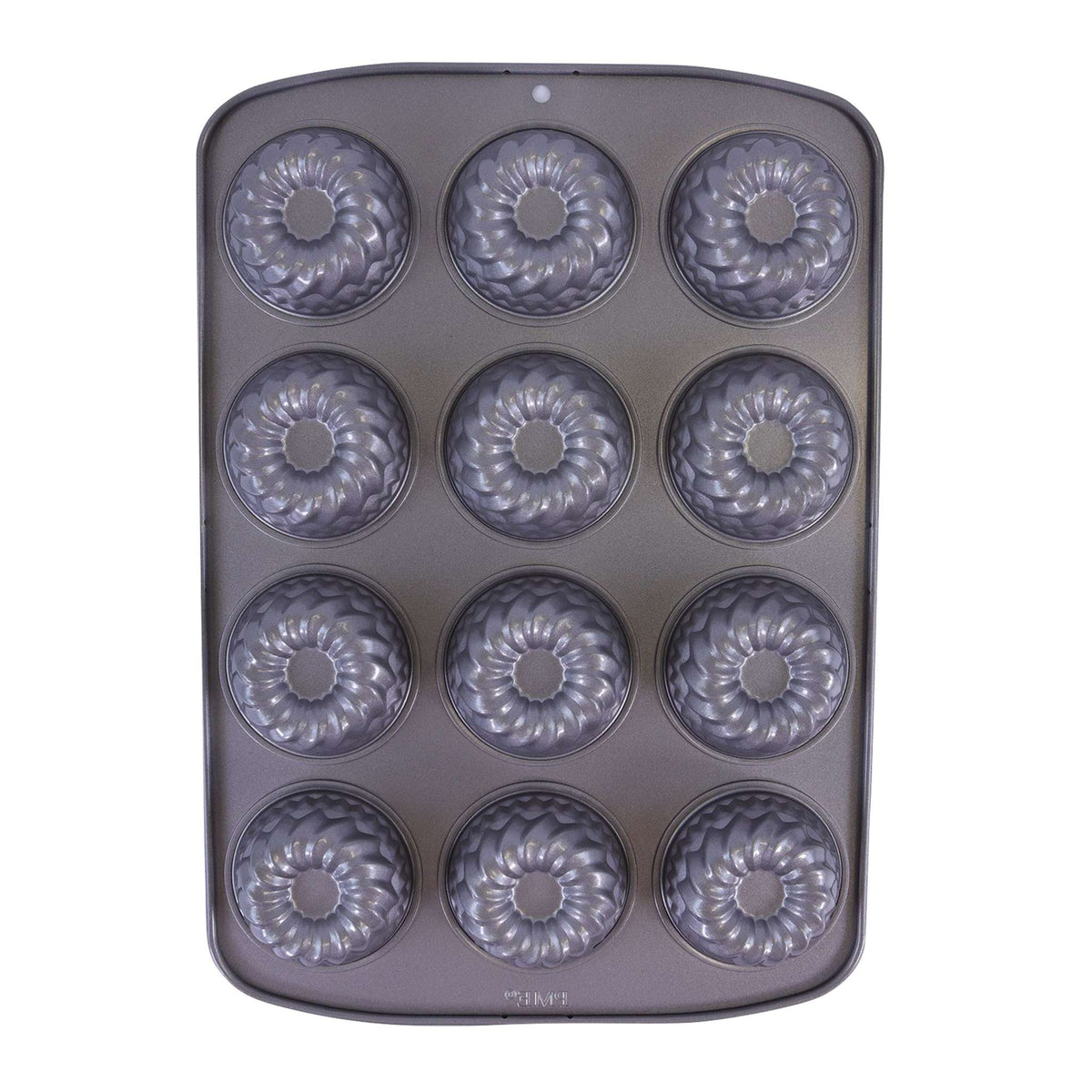 Molde para 12 Mini Bundt de Acero al Carbono Antiadherente (37,3 x 26,1cm / 14,7 x 10,3")