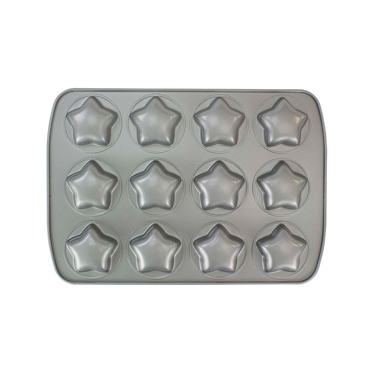 Molde para 12 Estrellas de Acero al Carbono Antiadherente (373 x 261mm / 14,7 x 10,3")