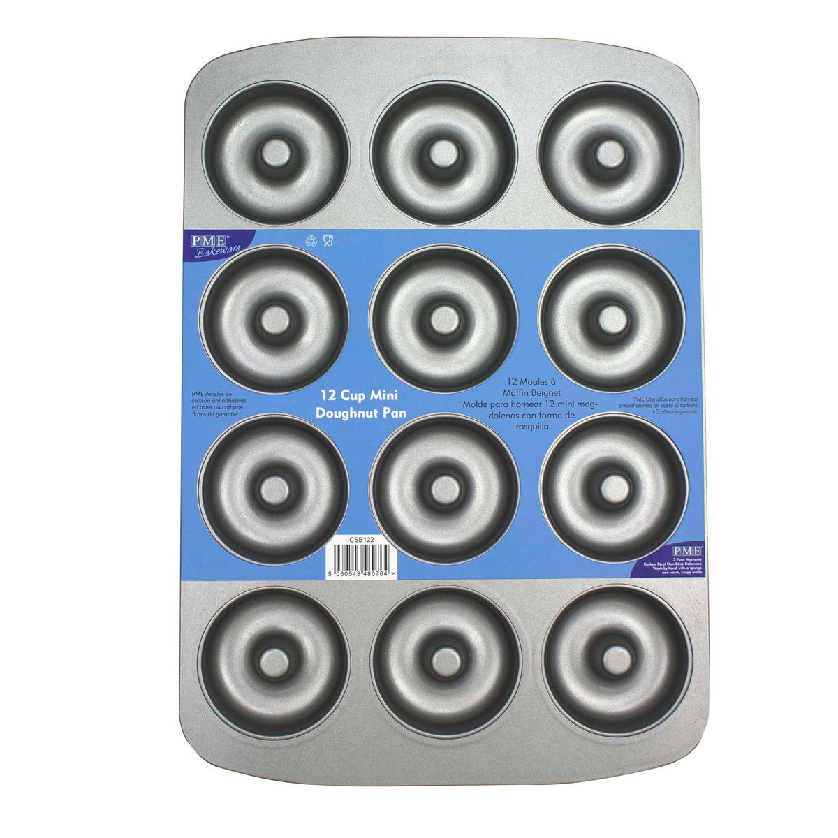 Molde para 12 Mini Donut de Acero al Carbono Antiadherente (373 x 261mm / 14,7 x 10,3")