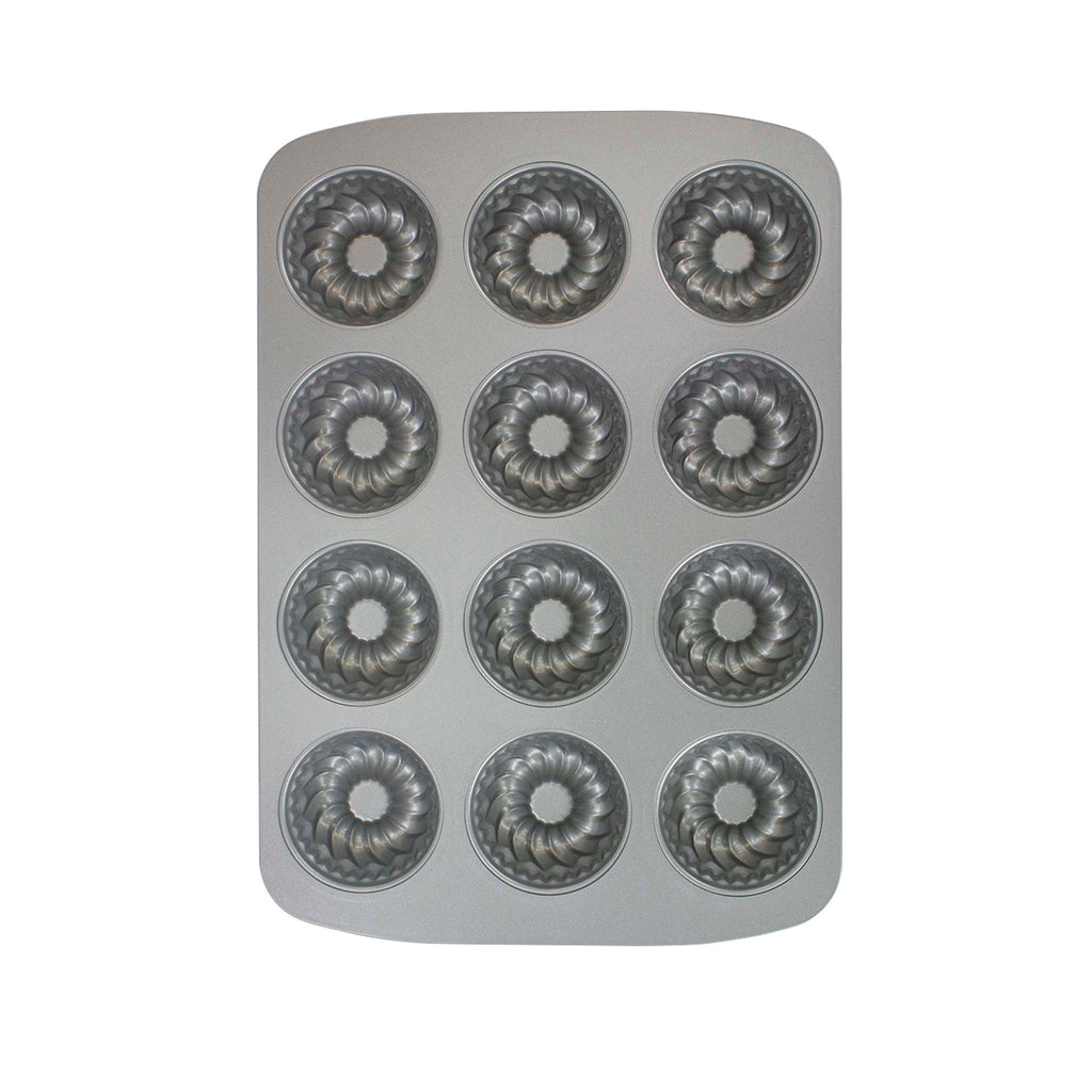 12 Cup Non-Stick Mini Fluted Ring Pan