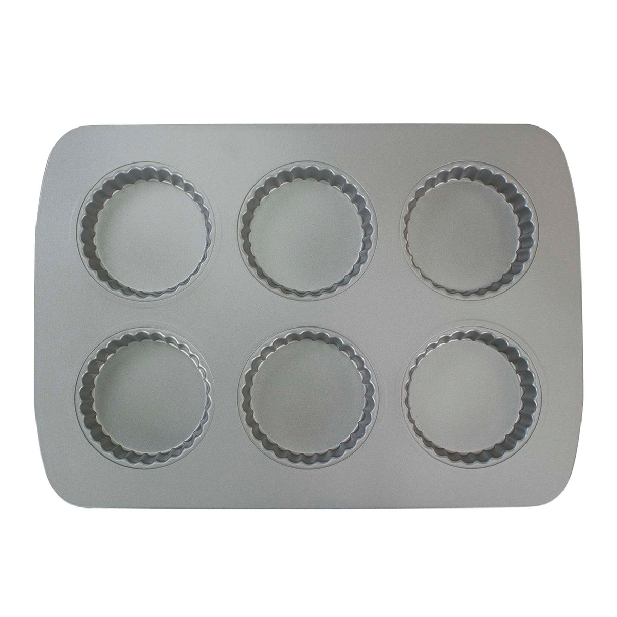 Antihaft - 6 Cup Tartelette Form (37.3 x 26.1mm / 14.7 x 10.3")