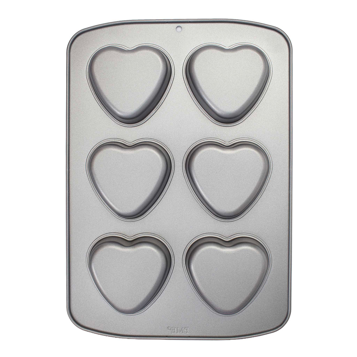 Antihaft - 6 Cup Herz Form (37.3 x 26.1mm / 14.7 x 10.3")