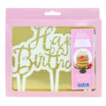 Script Happy Birthday Cake Topper Cutter
