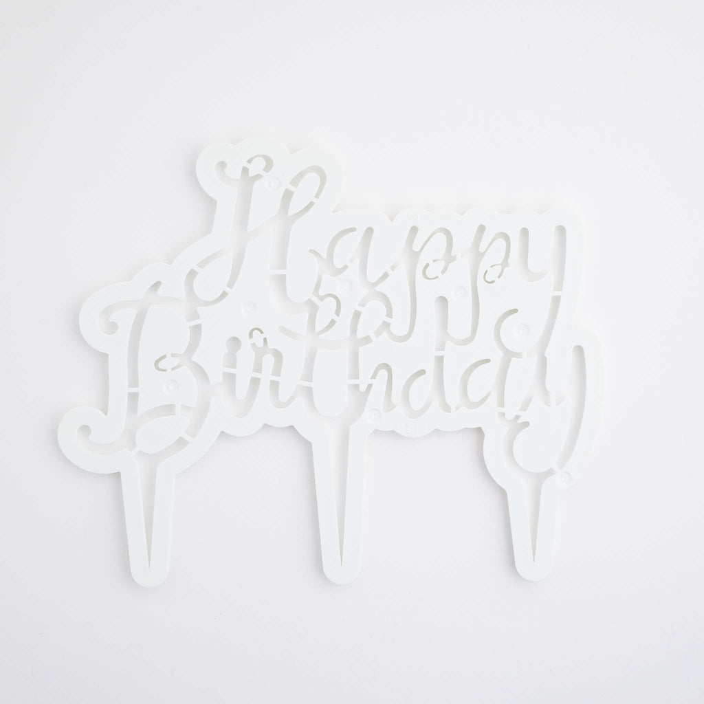Script Happy Birthday Cake Topper Cutter