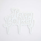 Script Happy Birthday Cake Topper Cutter