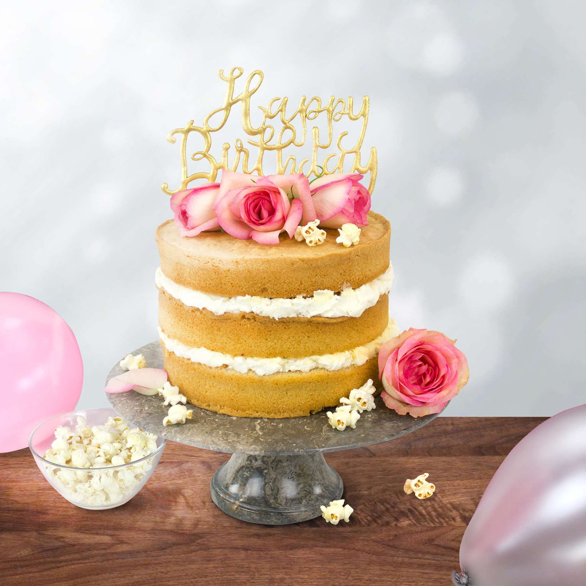 Cortador de Topper para Tarta Texto Happy Birthday (185 x 155mm / 7,3 x 6")