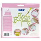 Script Happy Birthday Cake Topper Cutter