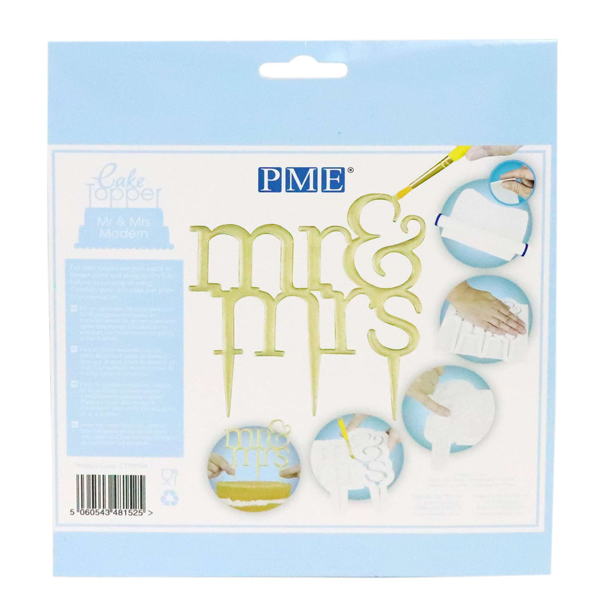 Modern Mr & Mrs Cake Topper Cutter
