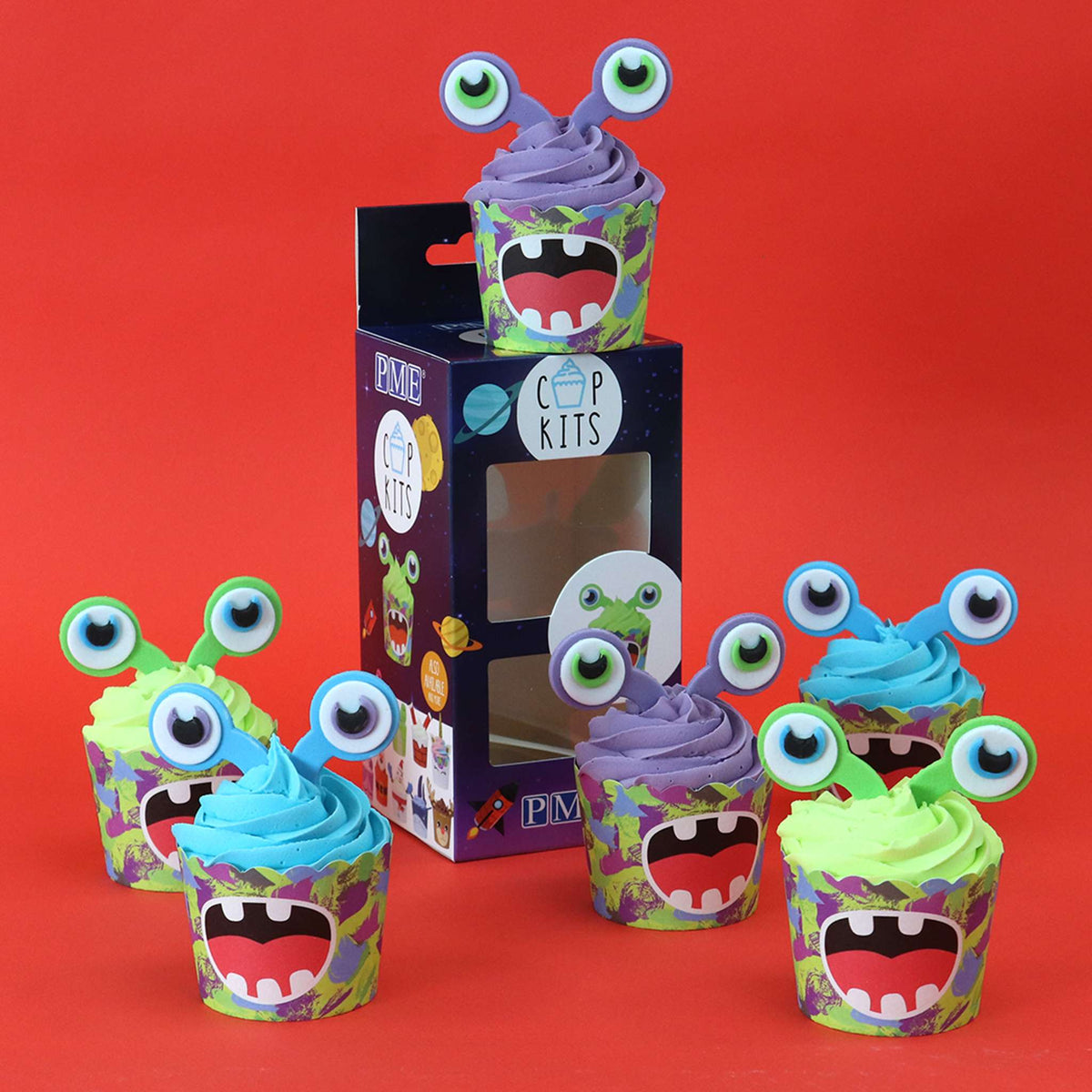 Alien Cupcake Decoratie Kit met Eetbare Toppers