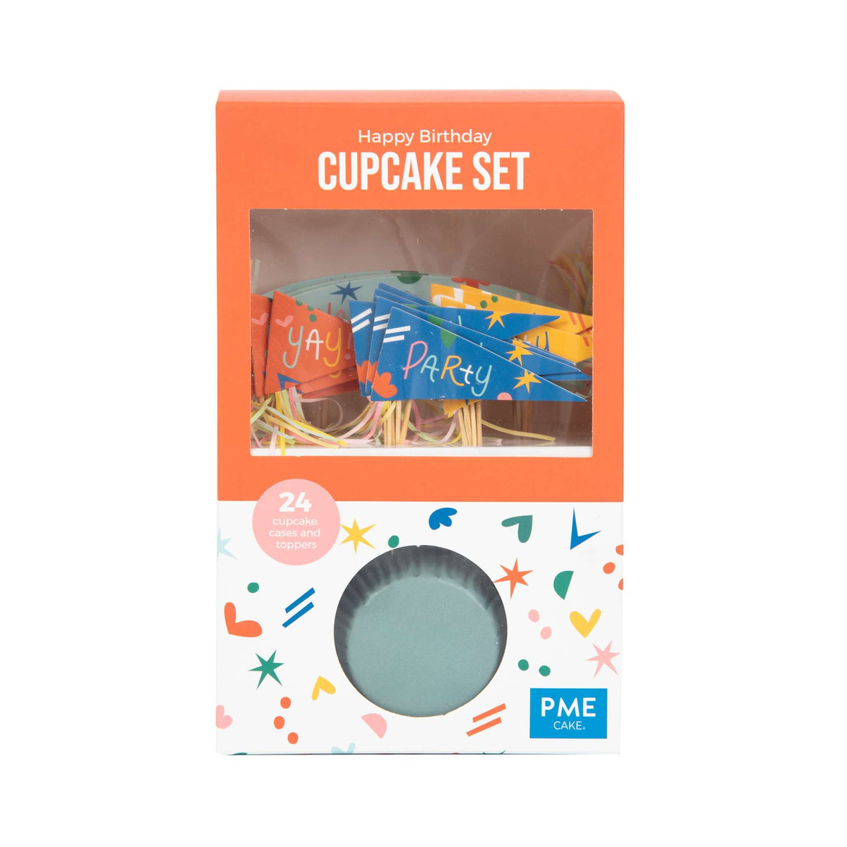 Cupcakeset - Happy Birthday (24 Vormpjes en Toppers)