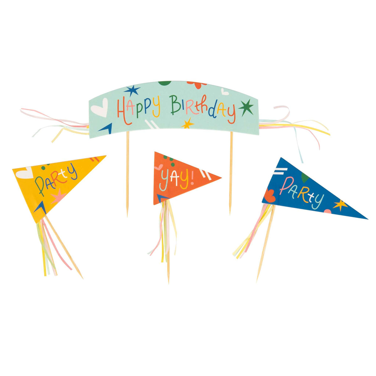 Cupcakeset - Happy Birthday (24 Vormpjes en Toppers)