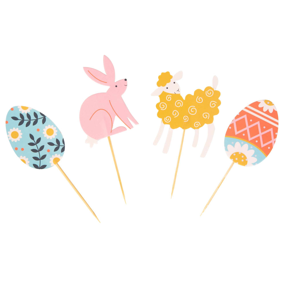 Ensemble de cupcakes - Joyeuses Pâques (24 caissettes et toppers)