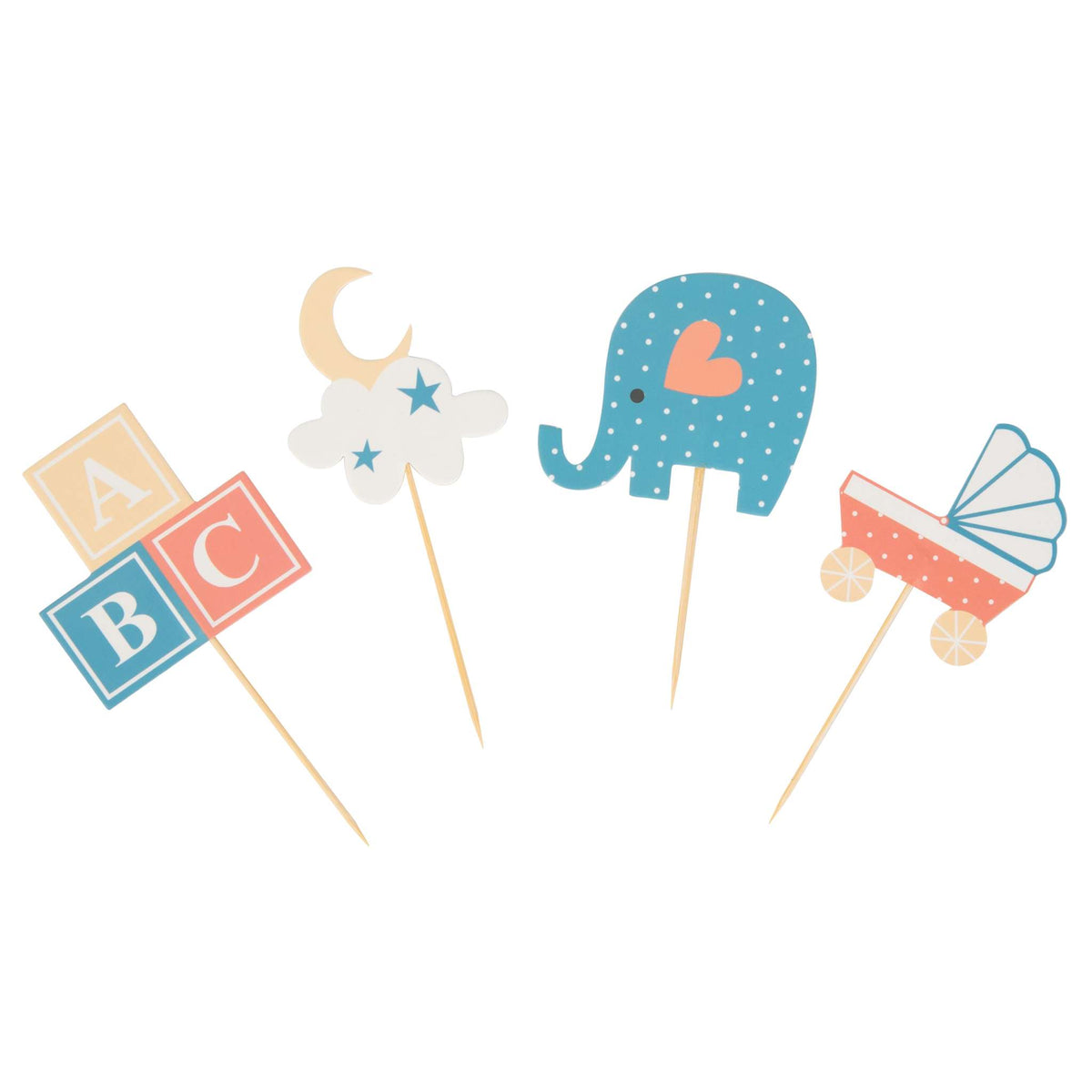 Set de Cupcakes - Nuevo Bebé (24 estuches y toppers)
