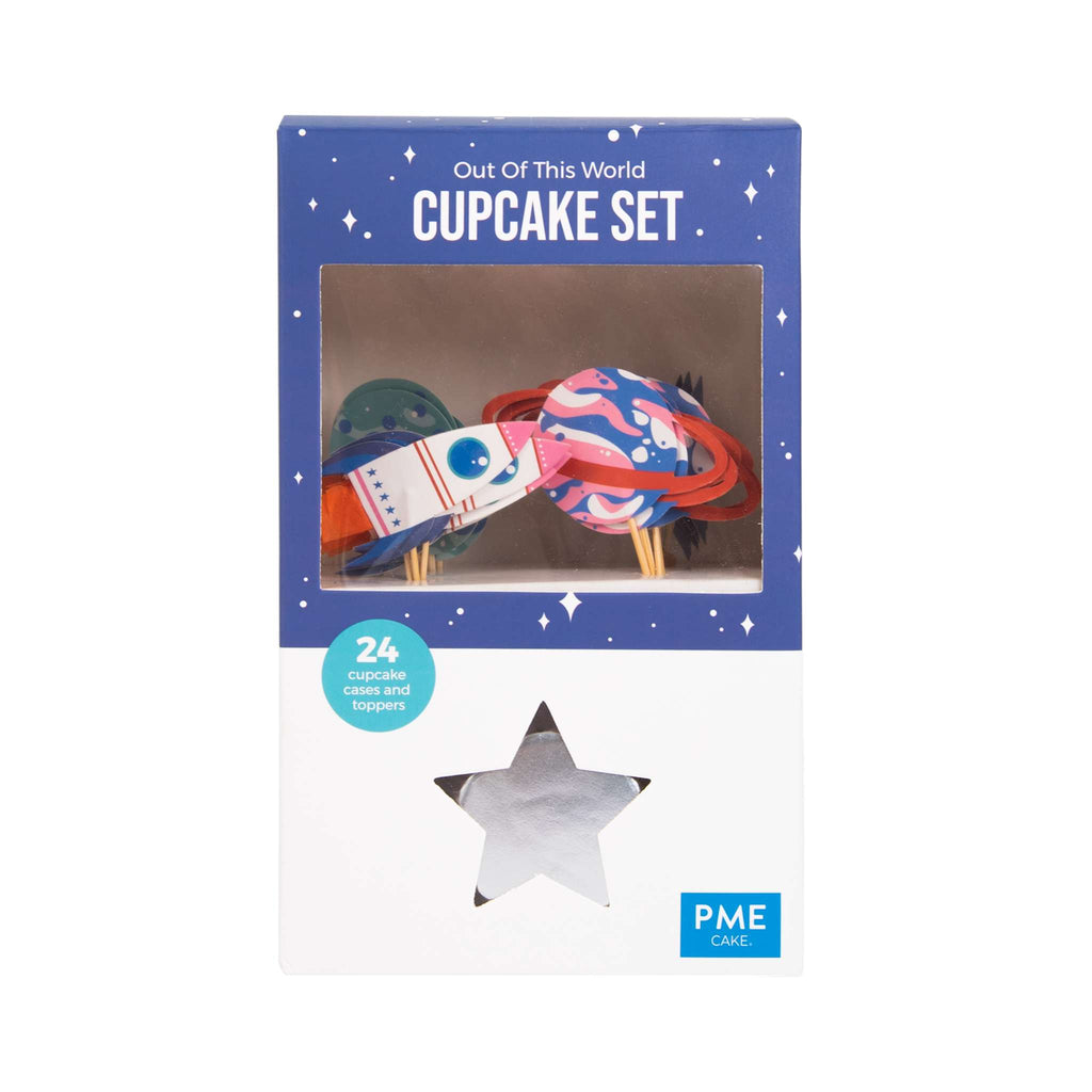 Cupcakeset - Out of this World Space (24 Vormpjes en Toppers)