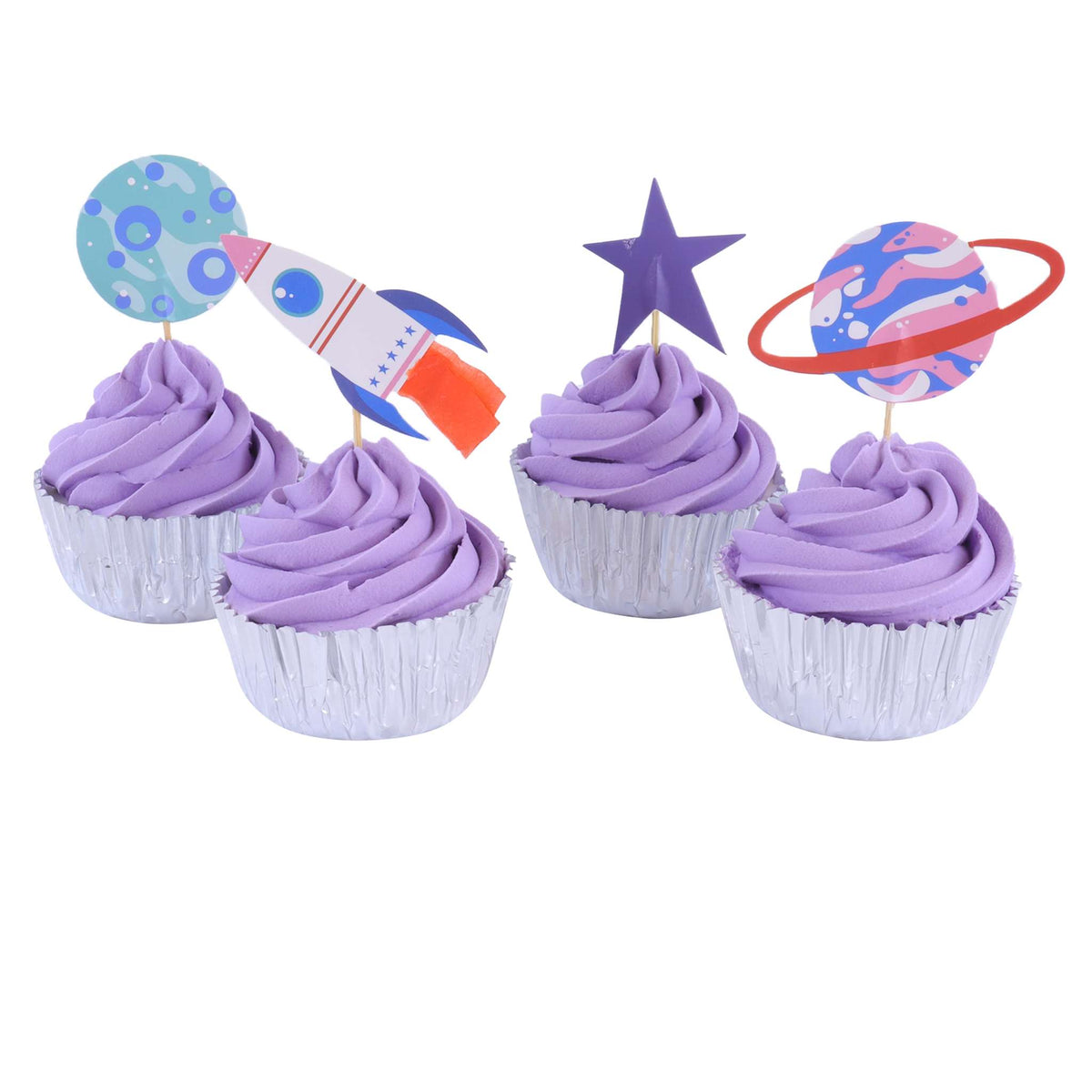 Cupcakeset - Out of this World Space (24 Vormpjes en Toppers)