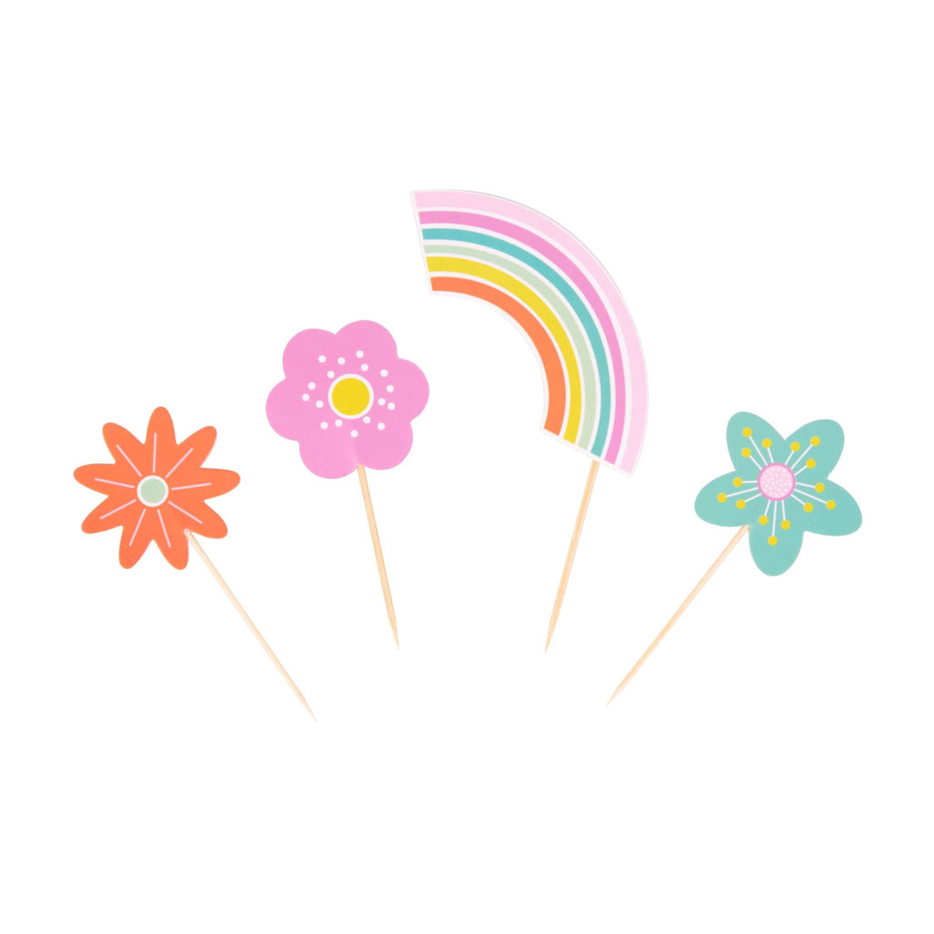 Cupcake-Dekorationsset - Über dem Regenbogen (24 Förmchen und Toppers)