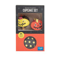Gruselige Kürbisse Halloween Cupcake-Förmchen & Topper Set