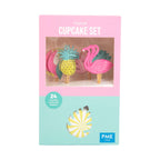 Cupcake-Dekorationsset - Tropisch (24 Förmchen und Toppers)