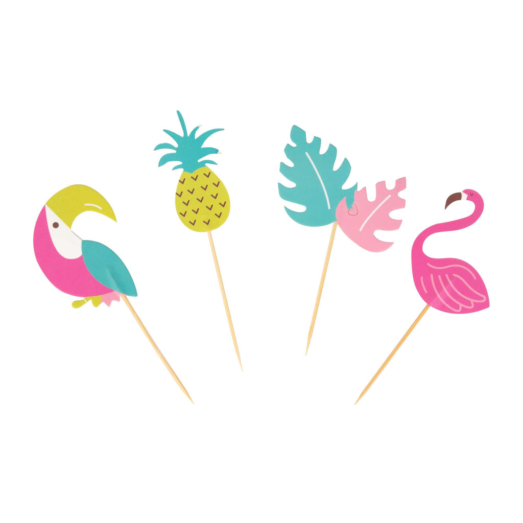 Cupcake-Dekorationsset - Tropisch (24 Förmchen und Toppers)