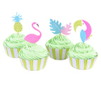 Cupcake-Dekorationsset - Tropisch (24 Förmchen und Toppers)