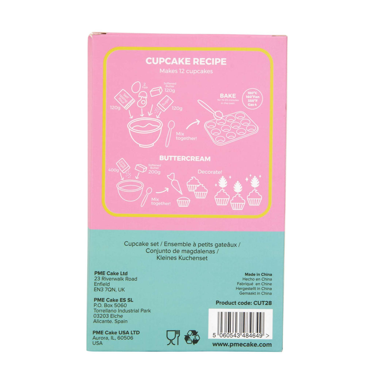 Cupcake-Dekorationsset - Tropisch (24 Förmchen und Toppers)