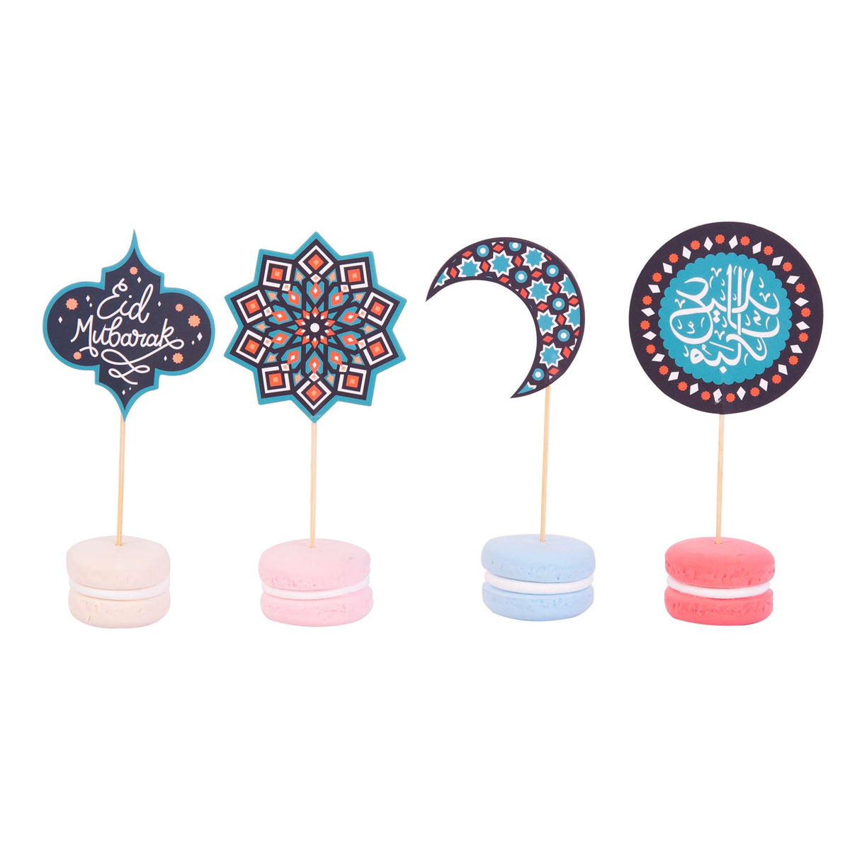 Cupcake-Dekorationsset - Eid Mubarak (24 Förmchen und Toppers)