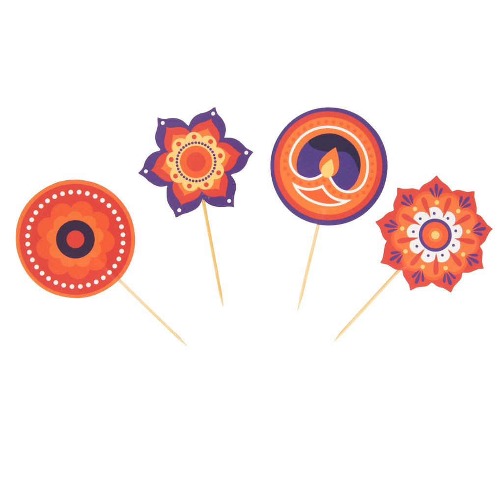 Set de Cupcakes - Feliz Diwali (24 estuches y toppers)