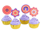 Set de Cupcakes - Feliz Diwali (24 estuches y toppers)