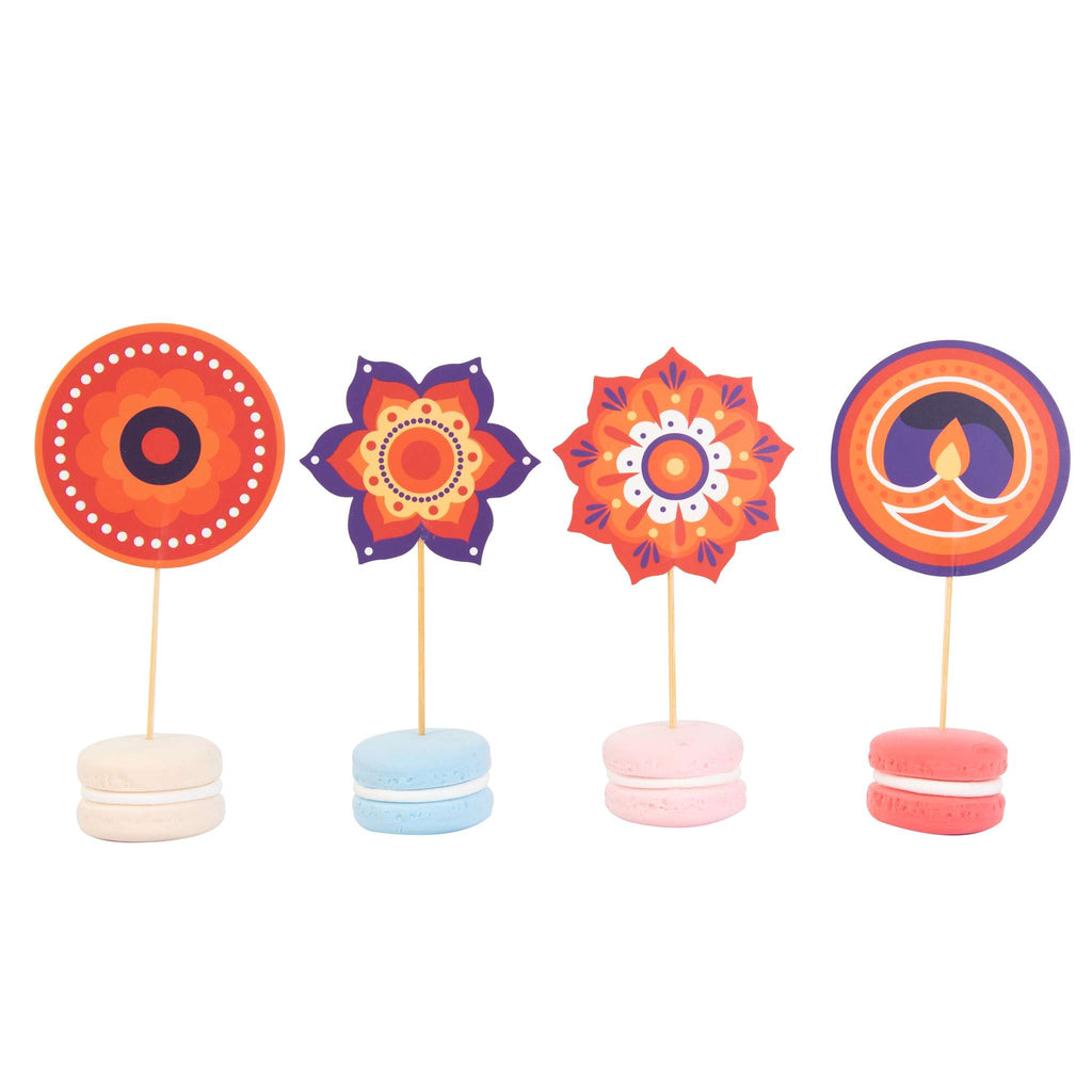 Set de Cupcakes - Feliz Diwali (24 estuches y toppers)