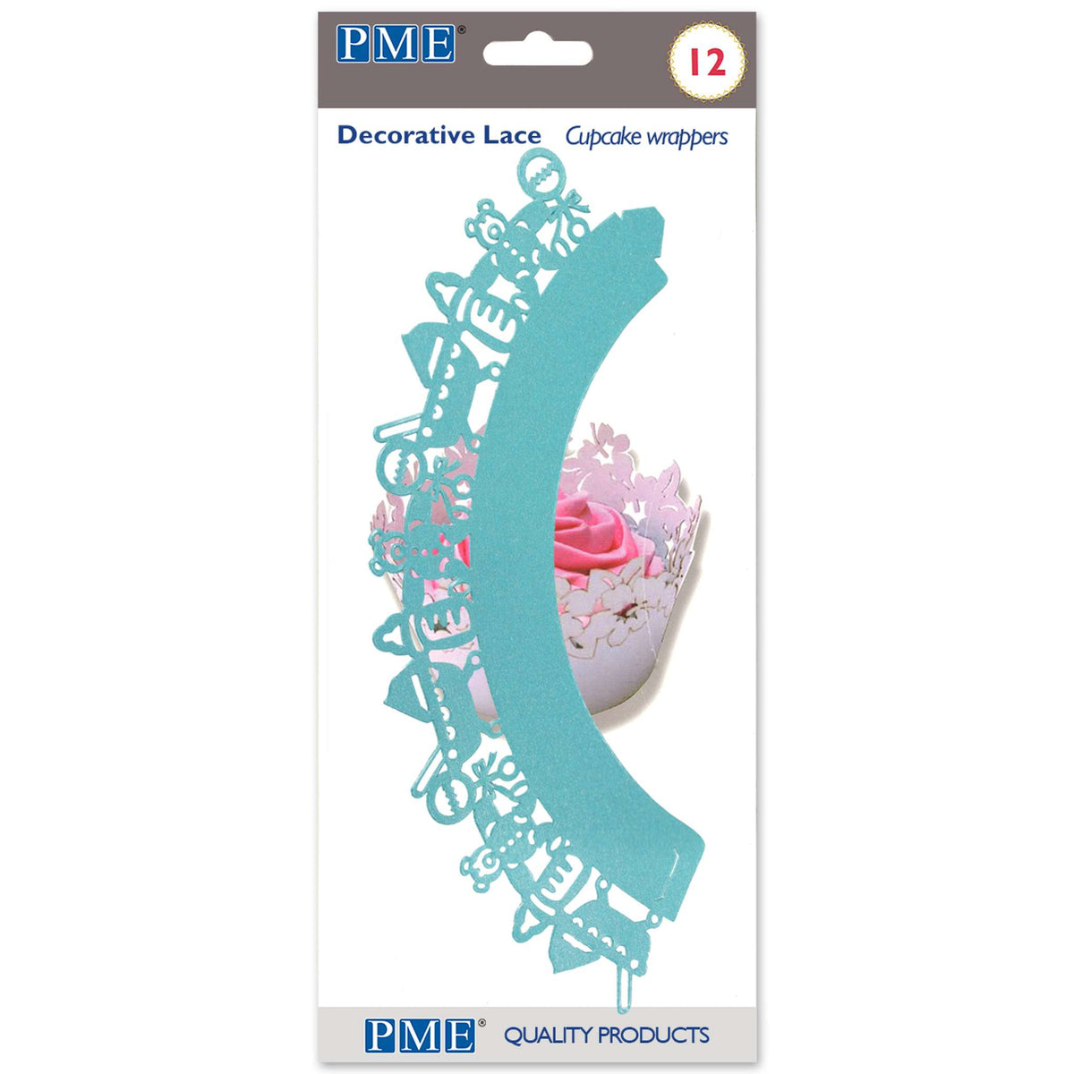 Baby Blue Cupcake Wrappers Pk/12