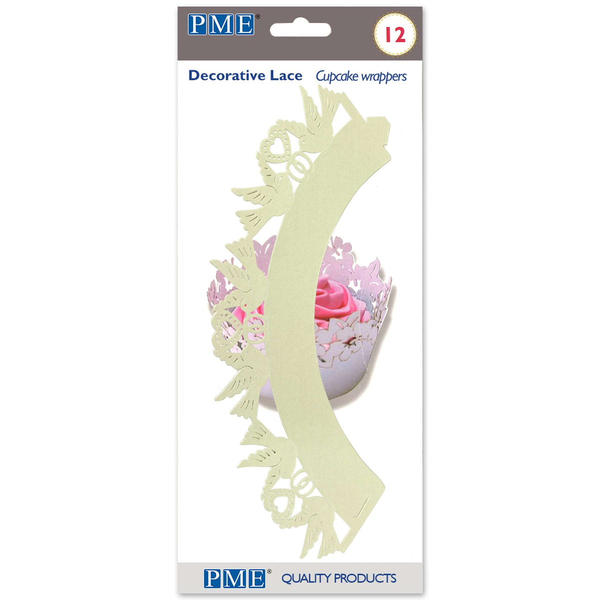 Dove Ivory Cupcake Wrappers Pk/12