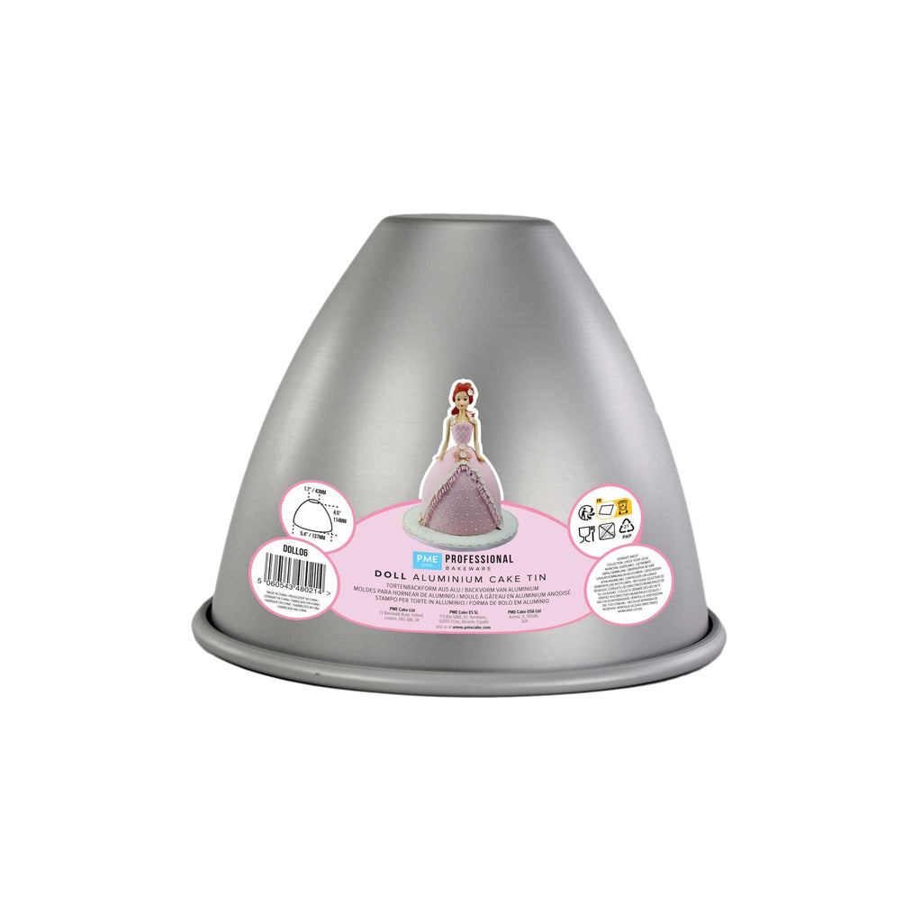 Doll Aluminium Cake Tin (5.4 x 4.5 x 1.7" / 136 x 115 x 42mm)