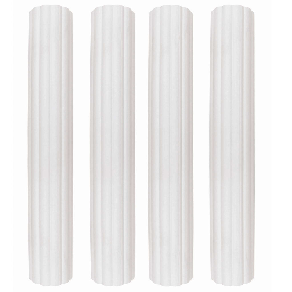 Pilares Huecos de Plástico Blanco, Paquete de 4