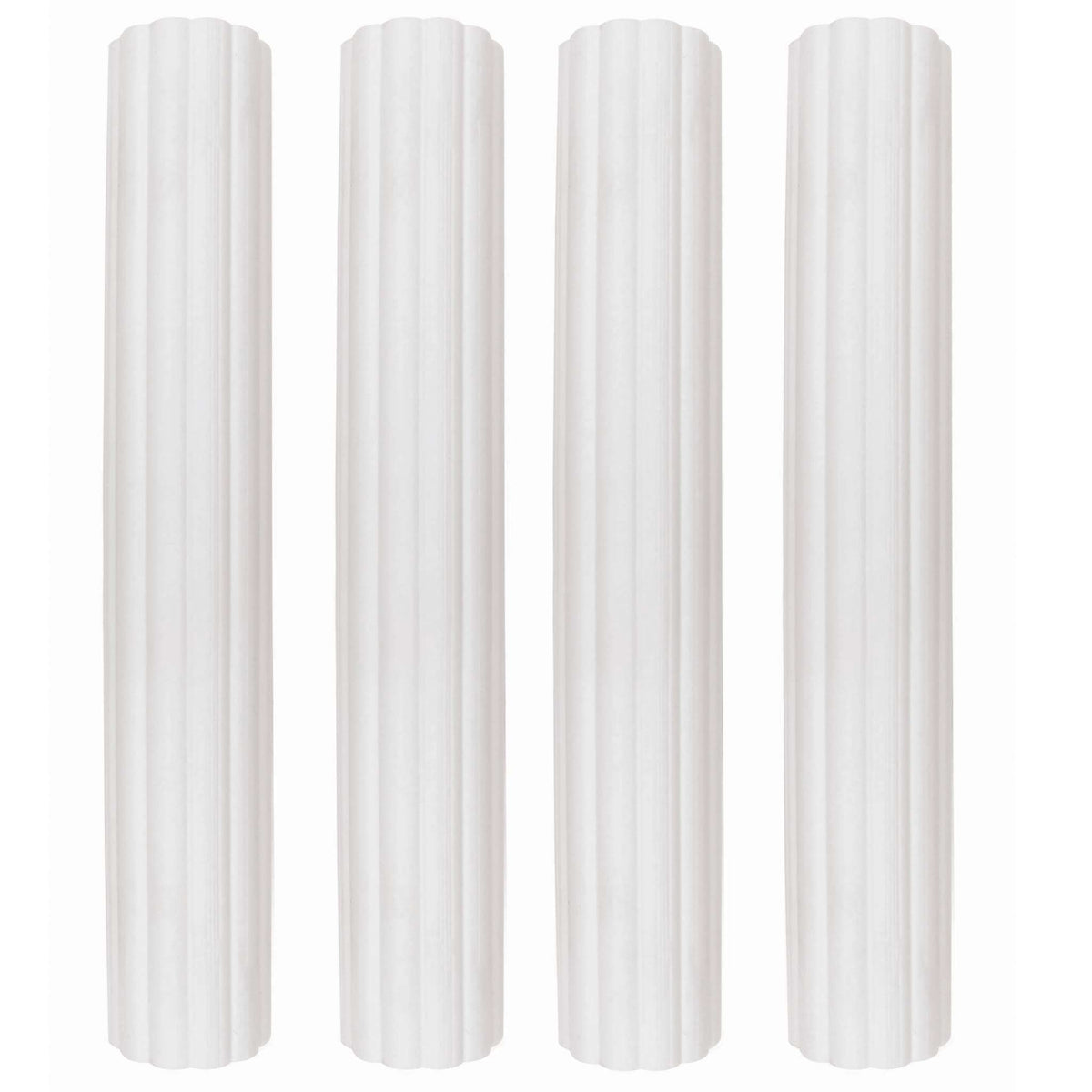 Pilares Huecos de Plástico Blanco, Paquete de 4