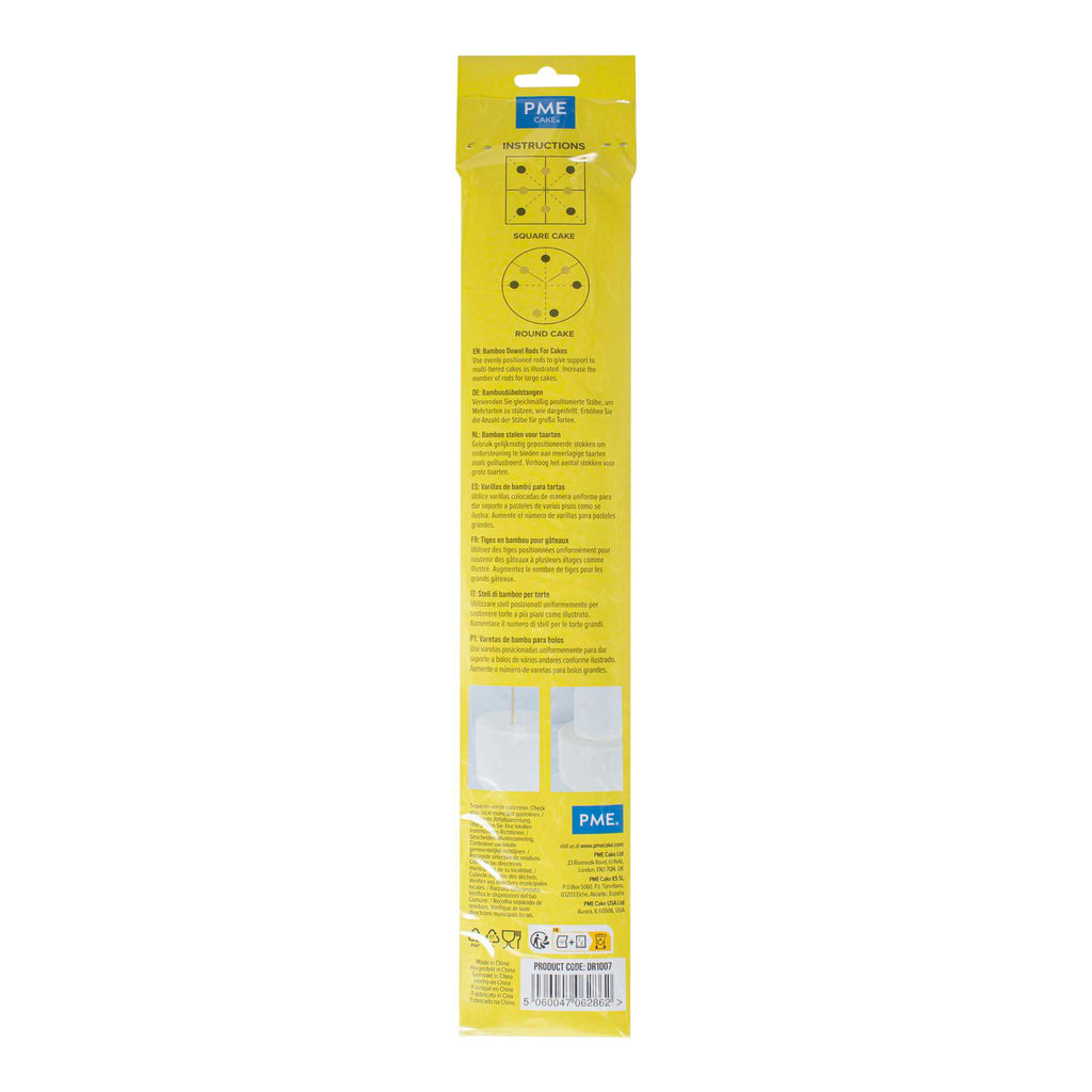 Dowel Rods - Bamboe Pk/12 (30cm / 12")