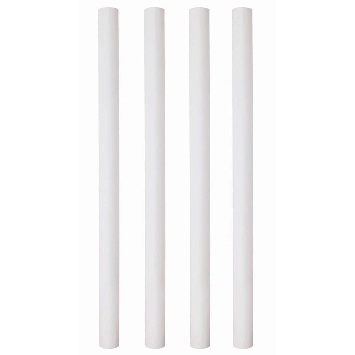 Pilares Huecos de Plástico Blanco, Paquete de 4