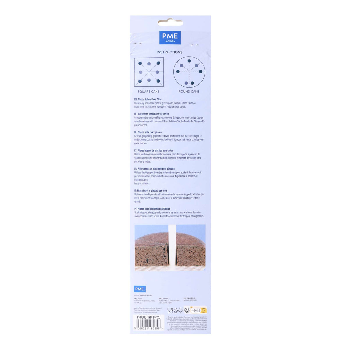 Pilares Huecos de Plástico Blanco, Paquete de 4