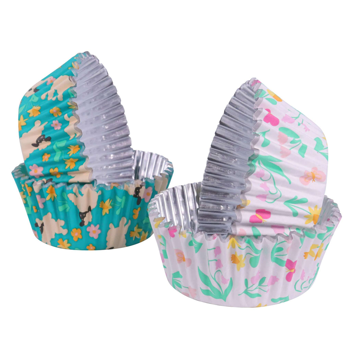 Spring Meadow Foil Lined Cupcake Cases Pk/60