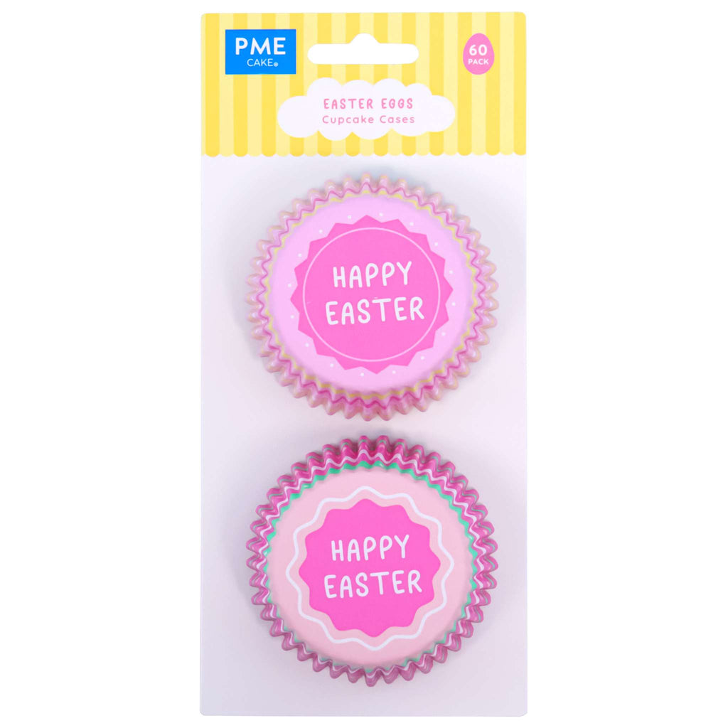 Pascua Cápsulas para Cupcakes forradas de Aluminio - Feliz Pascua (Set de 60)