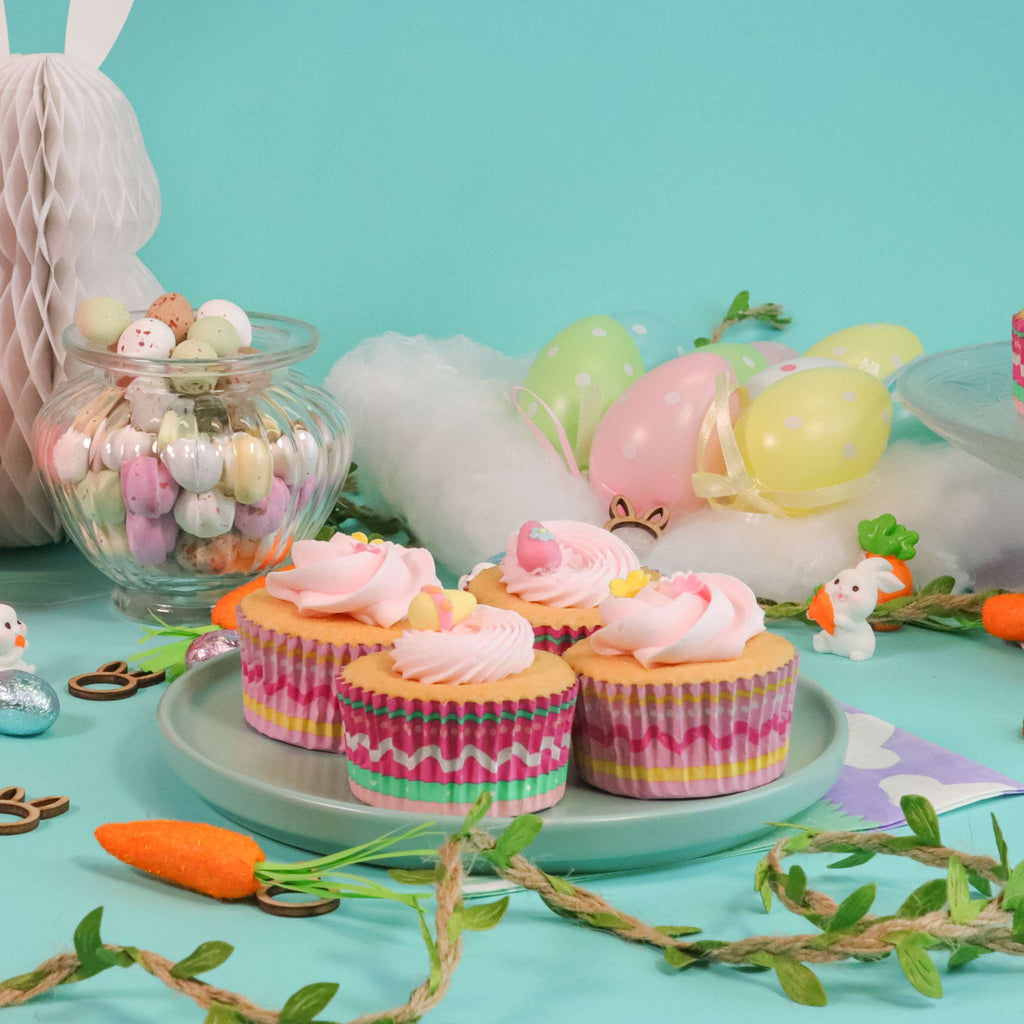 Pascua Cápsulas para Cupcakes forradas de Aluminio - Feliz Pascua (Set de 60)