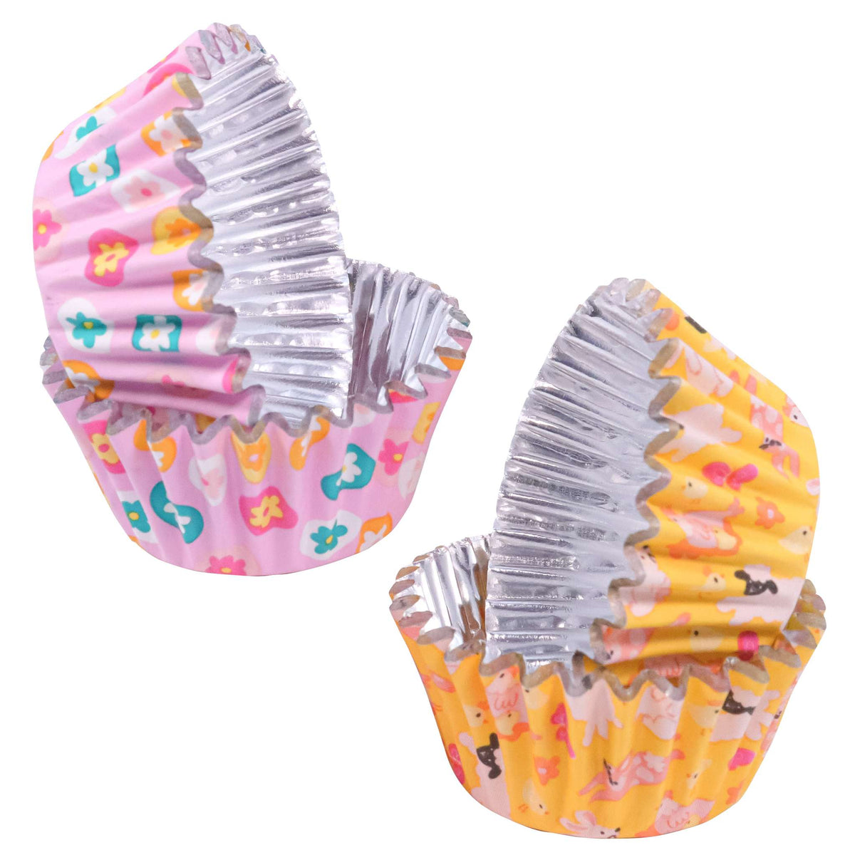 Easter Mini Foil Lined Cupcake Cases Pk/60