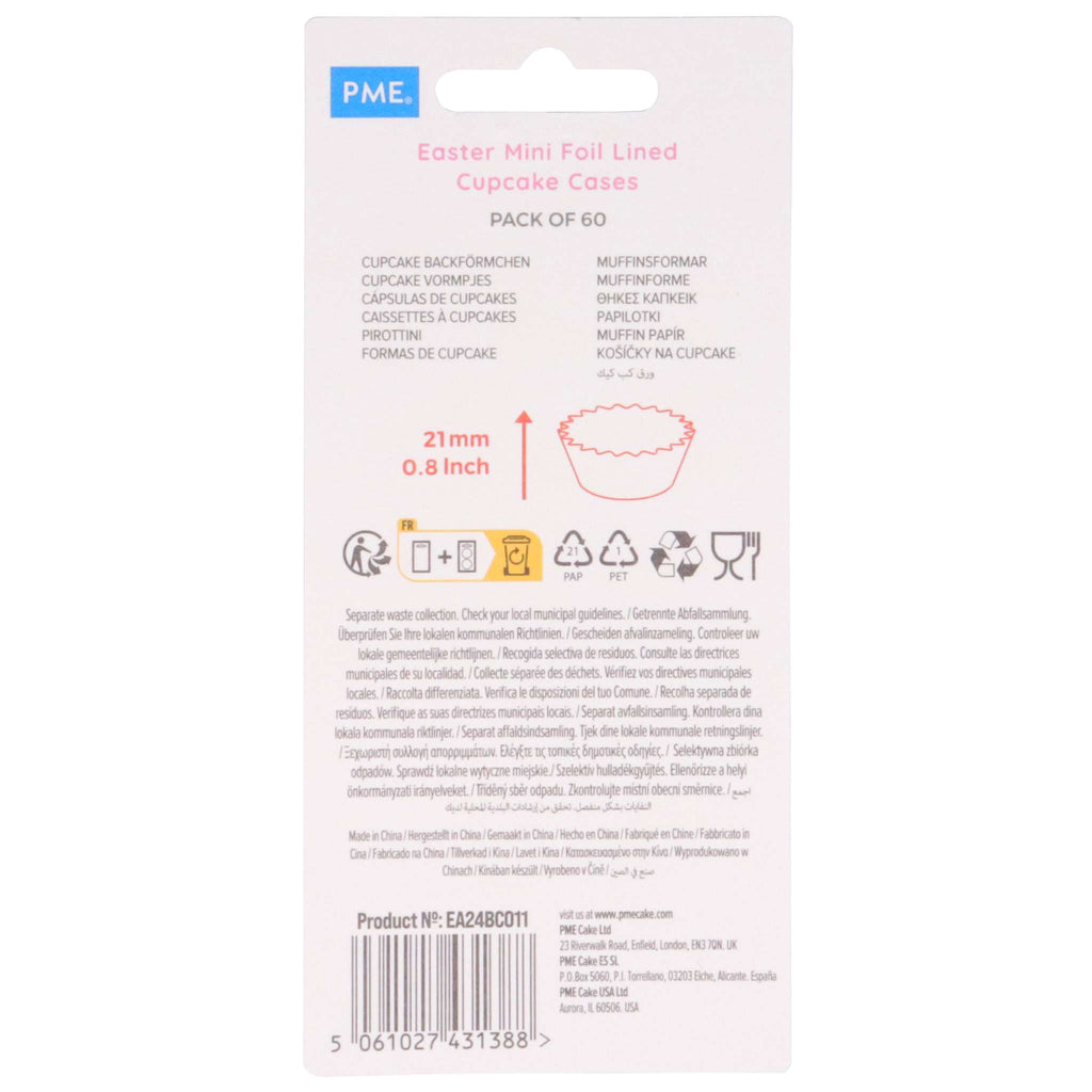 Oster Cupcake-Förmchen Folienbeschichtet, Blumen - Mini-Größe (60 Stück)