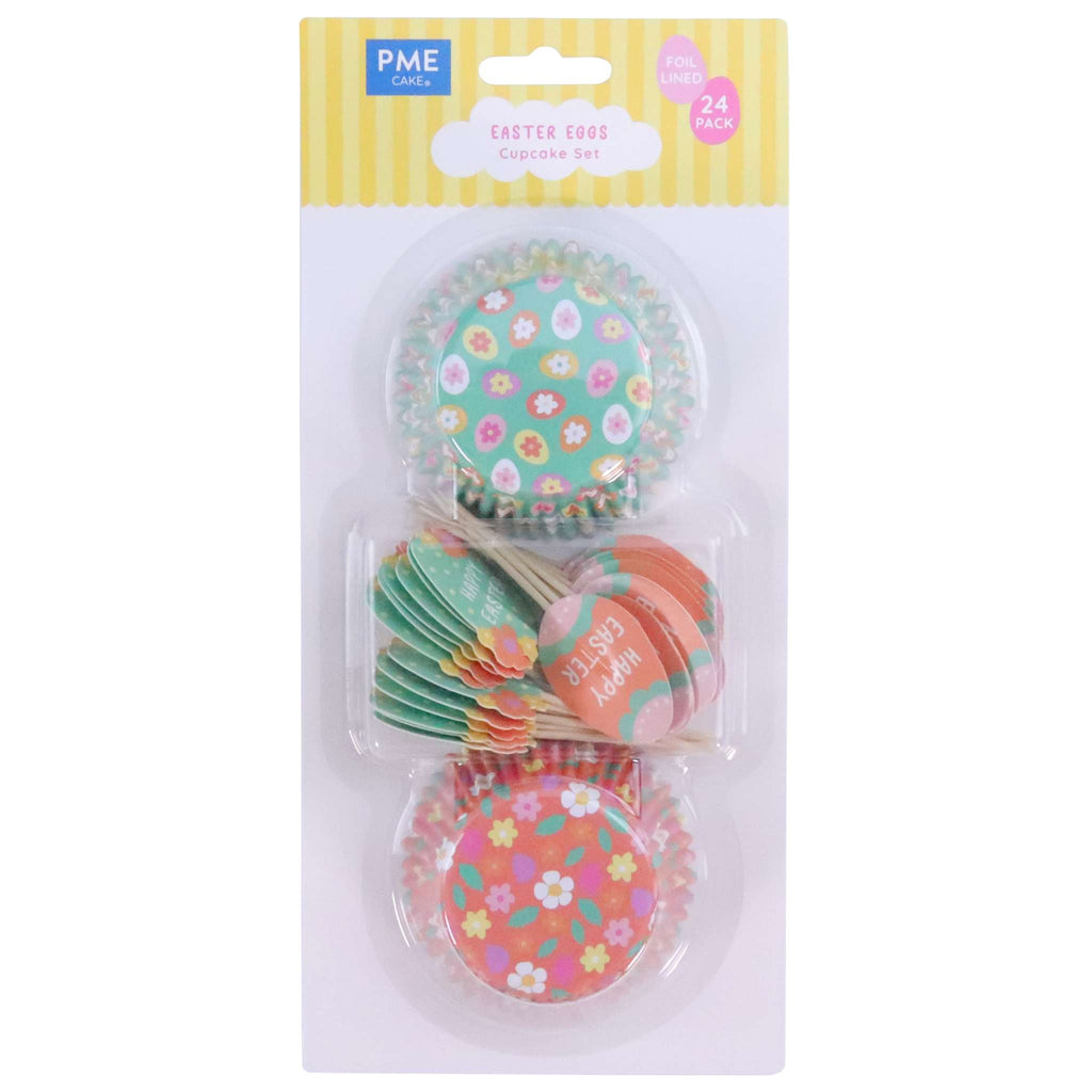 Paas Cupcake Vormpjes & Toppers Set van 24 - Paaseieren