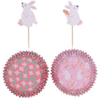 Oster Bakförmchen & Cupcake Dekorationensset - Hasen (24er-Set)