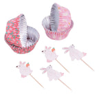 Oster Bakförmchen & Cupcake Dekorationensset - Hasen (24er-Set)