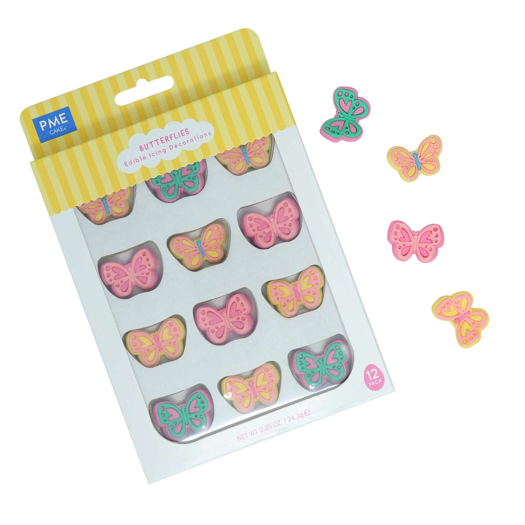 Pascua Decoraciones Comestibles de Azúcar - Mariposas (12 piezas)