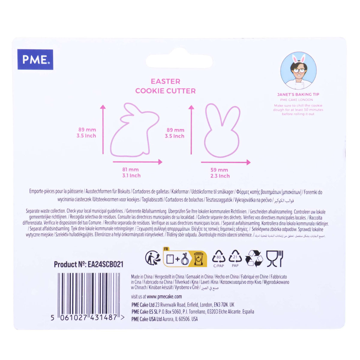 Bunnies Cookie Cutters Set Of 2