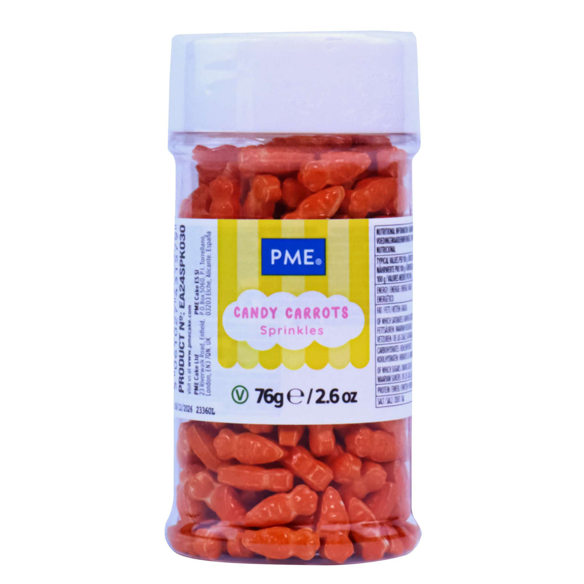 Candy Carrots Sprinkles  (76g / 2.6oz)
