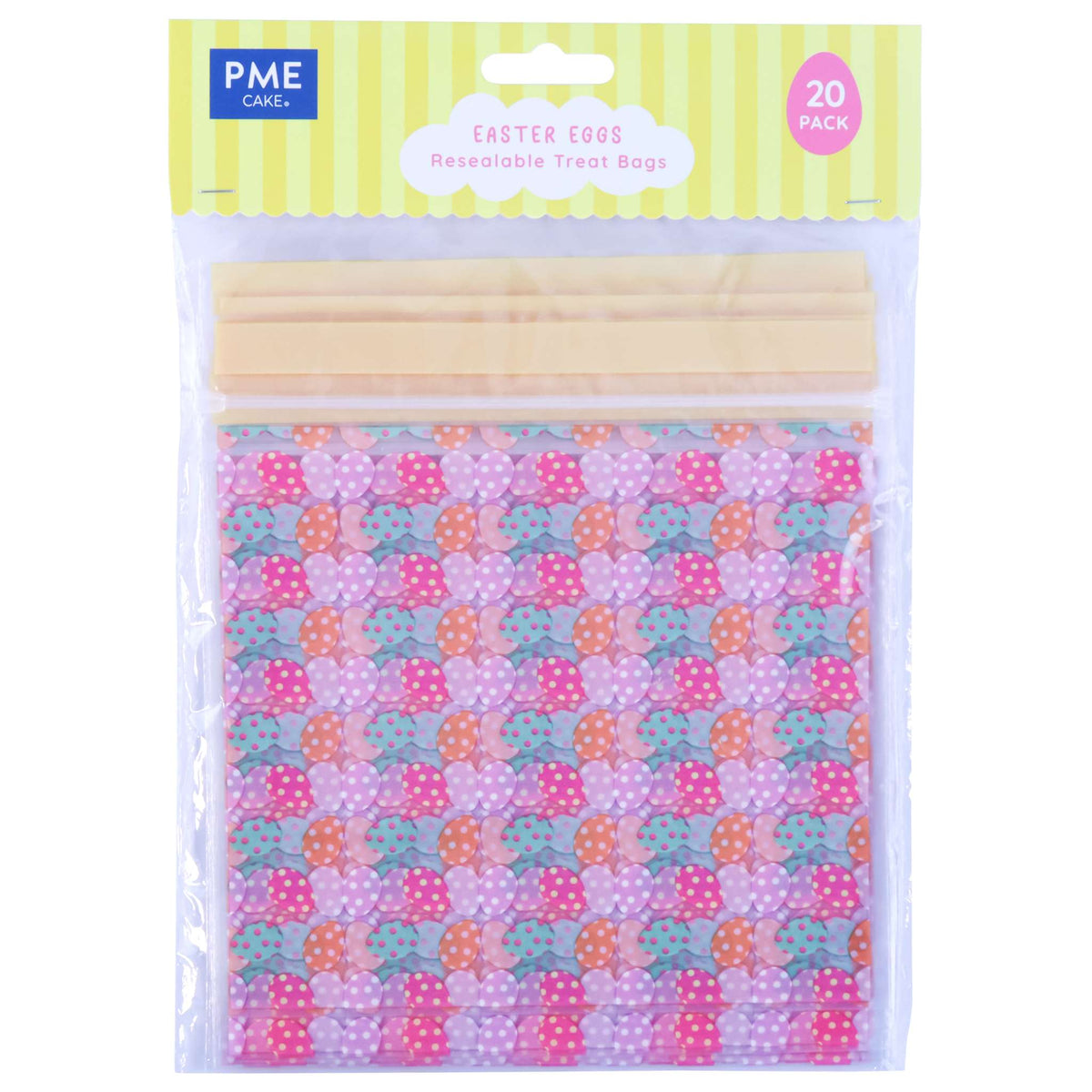 Easter Eggs Resealable Treat Bags Pk/20